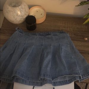 Denim cheer skirt
